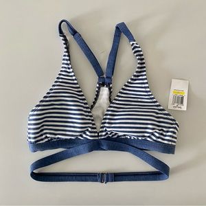 Splendid striped bikini top, M - NWT